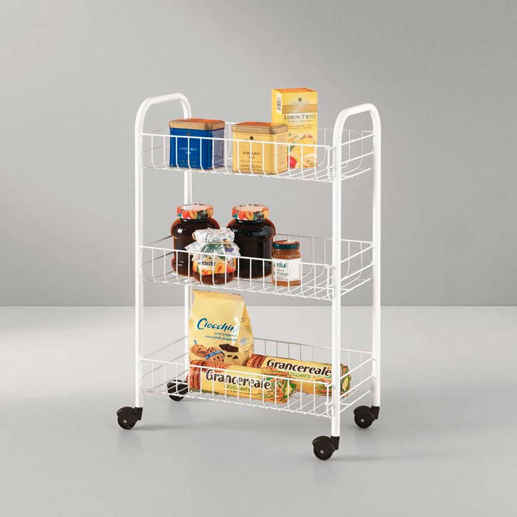 Metaltex - 340633 Carrito organizador de servicio 3 niveles